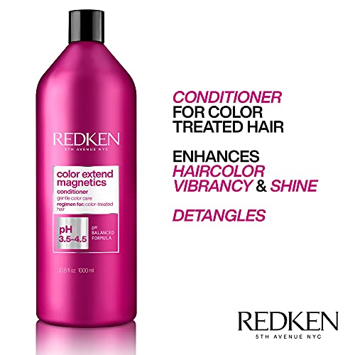 Redken Color Extend Magnetics Conditioner For Color-Treated Hair - Protects Vibrancy & Adds Shine With Amino Acids, Sulfate-Free