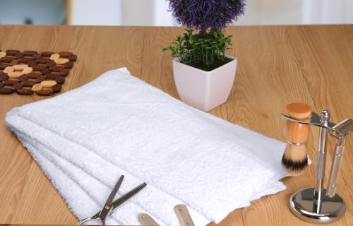 Utopia Towels 24 Pack White Salon Towels 16x27 in 100% Cotton for Hair & Spa