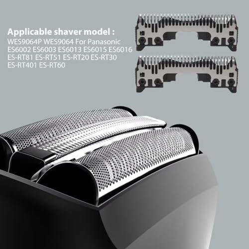 Men's Beard Trimmer Replacement Inner and Foil Blades for Panasonic ES-RT51 - WES9064PC/WES9085PC