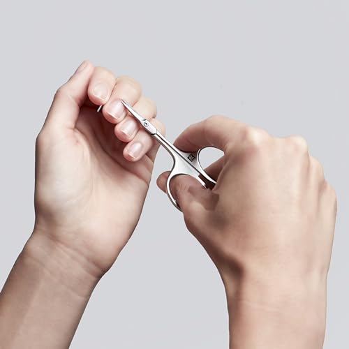 Cuticle Scissors with Tower Tip - Fine and Precise Nail Care - Silver 3.5 Inch Mit Turmspitze