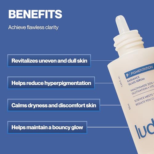 Niacinamide & Glutathione Serum for Face - Dark Spot Corrector & Radiance Booster 1.69oz