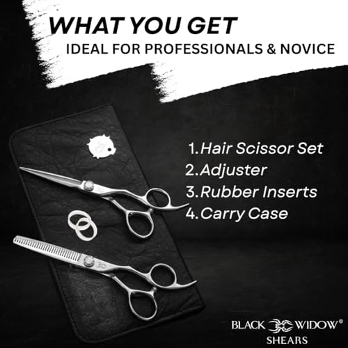 Professional Hair Cutting Shears & Thinning Scissors Kit 6" Japanese Steel