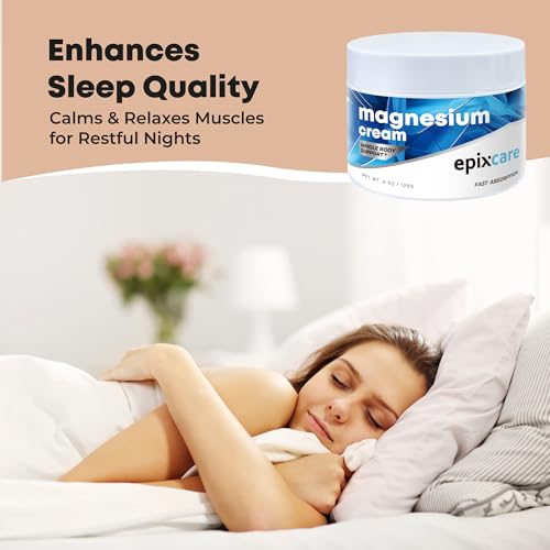 EpixCare Magnesium Cream 4oz Pack of 2 for Neuropathy & Night Relaxation