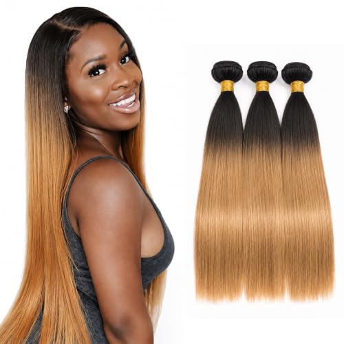 Blonde Straight Human Hair Bundles - 10, 12, 14 Inch, Double Weft, Virgin Brazilian