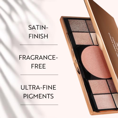 Elegant Vibes Makeup Palette - 8 Eyeshadows & Blush, Travel-Size Face Makeup