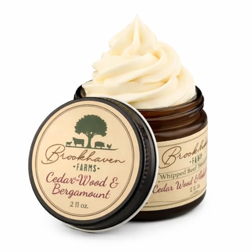 Beef Tallow Face Moisturizer with Cedarwood & Bergamot - Small Batch, Grass-Fed