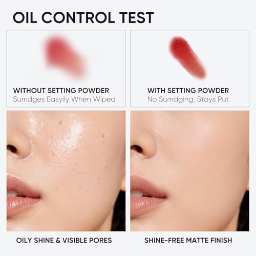 2CHILL Aqua Setting Powder, 45% Water Essence Translucent Face Powder Loose, Hydrating Matte Finish, Blurs Pores & Brightens Skin, Waterproof Sweat Resistant Pressed Setting Powders for Oil Control