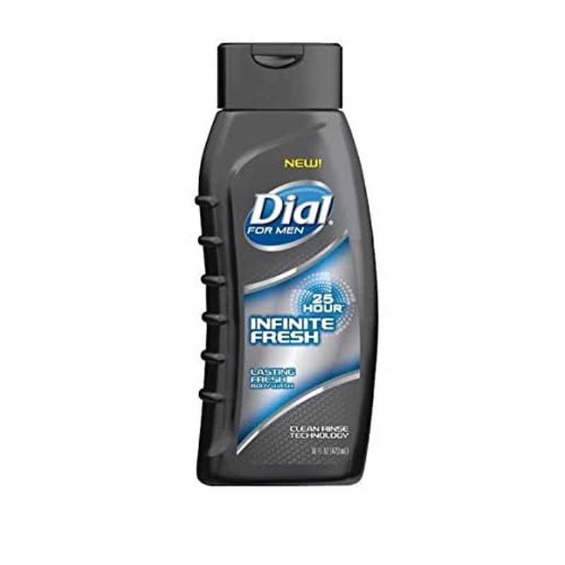 Dial For Men Body Wash - Infinite Fresh - 25 Hour - Net Wt. 16 FL OZ (473 mL) Per Bottle - Pack of 3 Bottles