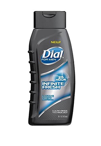Dial For Men Body Wash Infinite Fresh 25 Hour Aloe Vera, 16 fl oz (Pack of 3)