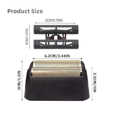 Black 2 Pack Replacement Foil and Cutter Bar Assembly for Wahl 5 Star Series Shavers