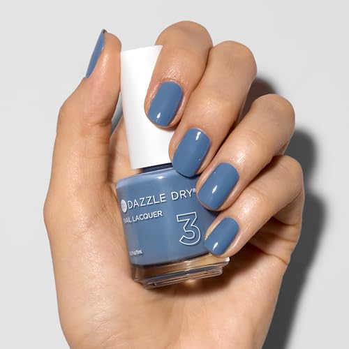 Dazzle Dry Nail Lacquer - Varsity Blues, Quick-Dry Long-Lasting Nail Polish 0.5 fl oz