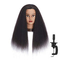 Headfix Mannequin Head with 100% Real Hair for Hairdressing Practice, Clamp Stand Included