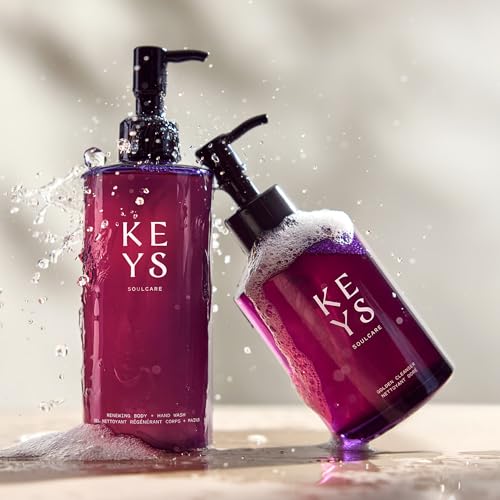 Keys Soulcare Face + Body Cleanse Bundle, Includes Golden Cleaser & Renewing Body & Hand Wash, Soothes Skin, Gently Removes Dirt, Makeup + Impurities