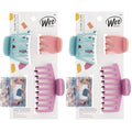 Wet Brush Fashion Claw Clips, Assorted Sizes - 8-Pack, Sunset Pink - Great for Easily Pulling Up Your Hair - Pain-Free Hair Accessories for Women, Men, Boys and Girls