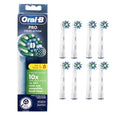 White 8 Pack Electric Toothbrush Replacement Heads for Oral-B Cross Action - X-Shape Bristles