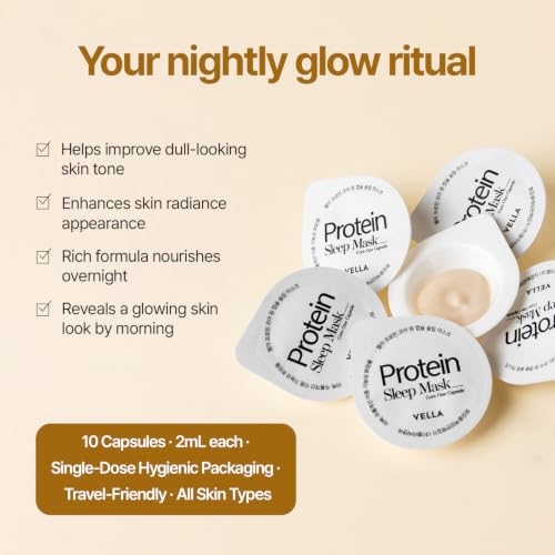 Oat Protein Sleeping Mask Capsules for Deep Hydration & Firming - All Skin Types (10 Pcs)