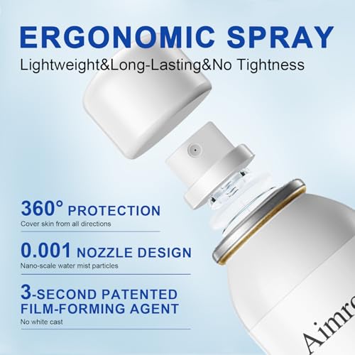 Powerful Makeup Setting Spray,Long Lasting Face Mist with Water proof & Sweat Proof, 360 Ultra-Fine Nano-Scale Nozzle Make It Non-Sticky & Non-Clogging Pores, Hyaluronic Acid Make Up Spry(4oz)