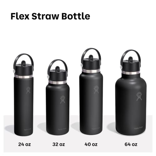 Hydro Flask 64 Oz Burgundy Wide Mouth Insulated Water Bottle with Flex Straw Cap