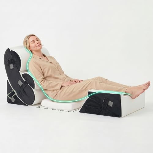 Extra Thick 7-Piece Wedge Pillow Set for Post Surgery & Acid Reflux Relief