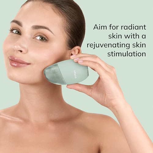 GESKE SmartAppGuided¢â Cool & Warm Eye & Face Massager | 7 in 1 | Multi Massager | Face & Neck | Battery-free Cooling & Warming | Firms, Relaxes & De-Puffs Skin | Eye-Nose Area Targeted Design
