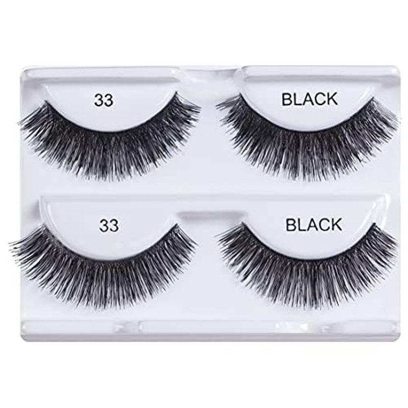Andrea False Eyelashes Strip Lash Twin Packs, Two of a Kind 33 (Pack of 2)