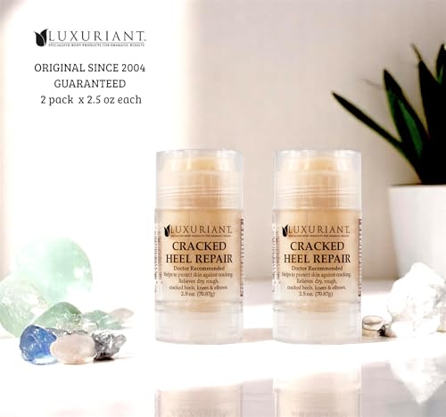 Luxuriant Cracked Heel Repair Stick Twin Pack - Made in USA, 2.3 oz Each (Variation 2)