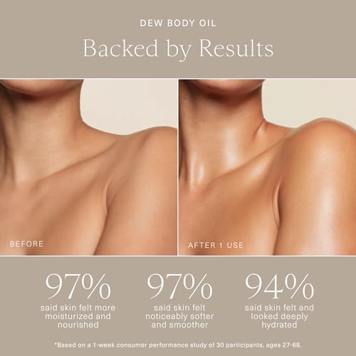 Oak Essentials Dew Body Oil | Nourishing Daily Body Oil for Radiant, Supple Skin with Borage Seed Oil, Cedarwood, and Sweet Almond Oil, 3.4 Fl Oz