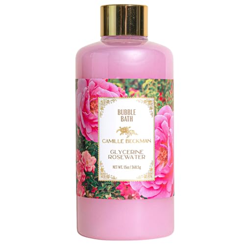 Glycerine Rosewater Bubble Bath for Women - 13 oz - Camille Beckman - Variation of Glycerine Rosewater / 13 Ounce Pack of 1
