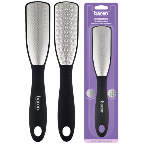 Baren Stainless Steel Dual-Sided Foot File for Callus Removal - 1 Count