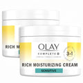 Olay Face Moisturizer 8.5 Fl Oz Pack of 2 - Fragrance-Free Hydrating Cream for Dry & Sensitive Skin