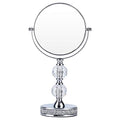 Hanjue Makeup Mirror, 360 Degree Swivel Vanity Mirror, Crystal Cosmetic Mirror, 1X/5X Magnifying Double Sided Mirror,Adjustable Makeup Mirror M020