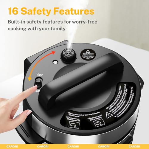 CARORI 8 Qt 9-in-1 Electric Pressure Cooker with IMD Touchscreen, Non-Stick Pot
