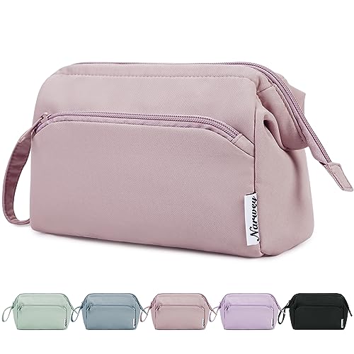 Barrel Drawstring Makeup Bag with Wide-open Make up Bag