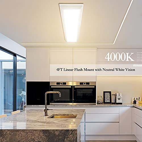 FAITHSAIL 4FT Dimmable LED Wraparound Light 3 Color Temp 50W 5500LM, 1 Pack