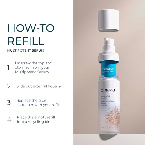 Mevalonic Acid Multipotent Serum: Plant-Based, Vegan, Boosts Collagen, Hyaluronic Acid, For Sensitive Skin, Anti-Aging, Velvety Soft, Enhances Radiance (Serum Refill)