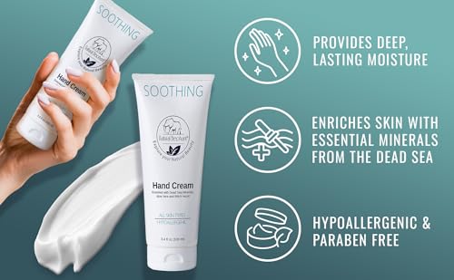 Natural Elephant Dead Sea Hand Cream Pack of 3 - Soothing, Hypoallergenic Moisturizer