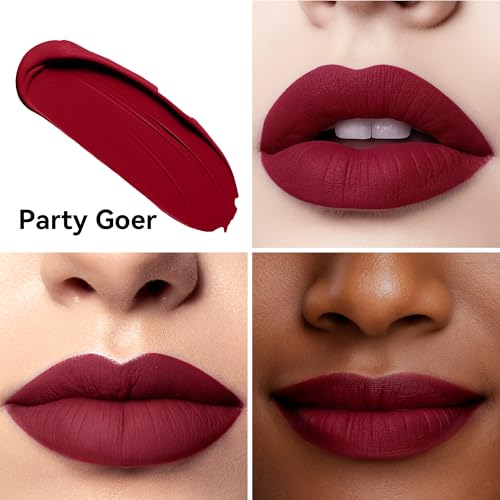 FV Matte Liquid Lipstick, Long Lasting & Highly Pigmented, No Transfer & Waterproof, Smudge Proof Lipstick for Women, Vegan & Cruelty-free, Party Goer-Matte