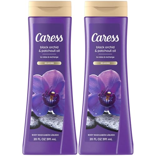 Caress Body Wash Black Orchid & Patchouli Oil 2-Pack - 20 Fl Oz Each - Moisturizing & Luxurious Scent