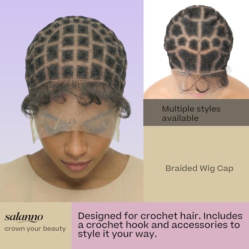 Braided Wig Cap Full Lace Black-99 | Crochet Hair Extensions Style Accessory