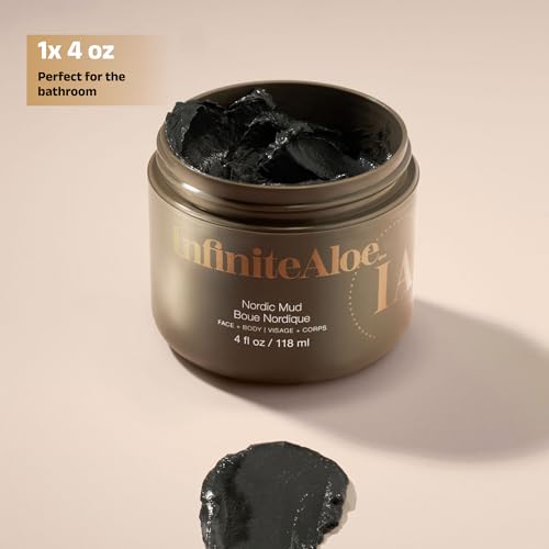 Nordic Mud Face Mask with Charcoal Aloe Vera & Peat - 4oz Skin Detox & Rejuvenation