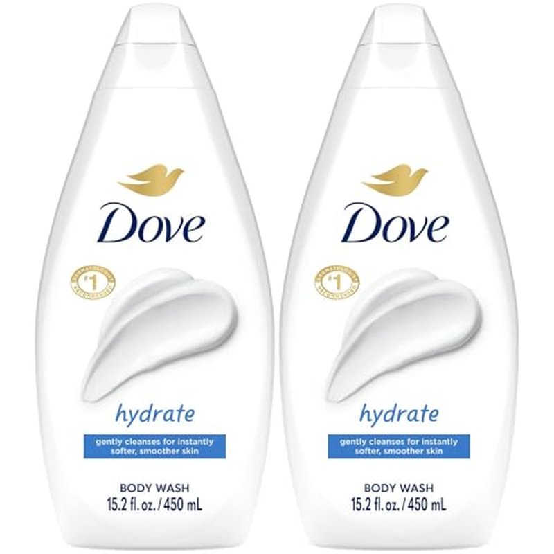 Dove Body Wash, Hydrate 2-Pack ? Moisturizing Cleanser for Smooth, Soft Skin, 15.2 Oz Ea