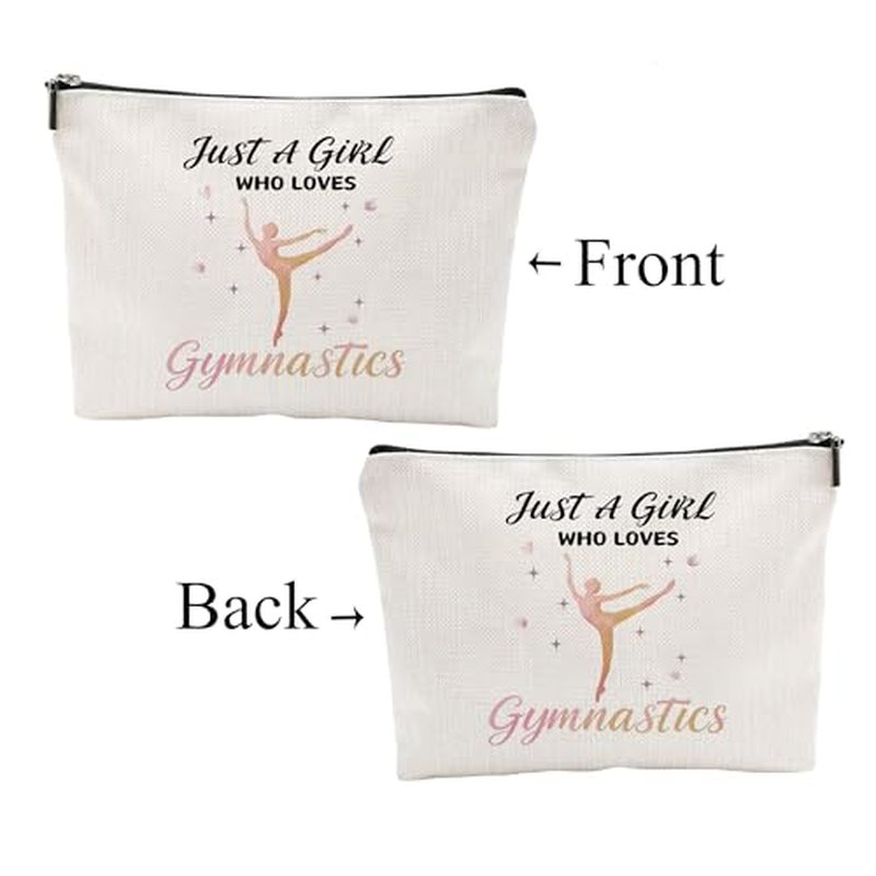 Choinn Gymnastics Cosmetic Bag, Cosmetic Travel Accessories Bag, Gymnastics Makeup Bag Gift for Girls and Women, Purse Makeup Bag, Daily Use Travel Organizer
