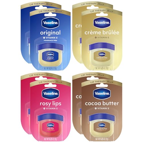 Vaseline Lip Therapy Mini Set - 8 Assorted Moisturizing Lip Balms