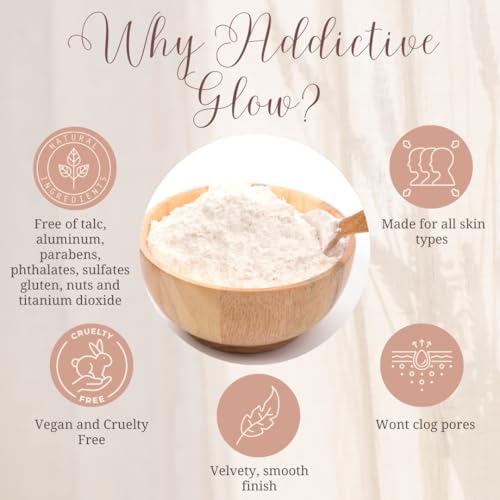 Addictive Glow Post Spray Tan Setting Powder - Shimmer, Plant-Based, Translucent Finish