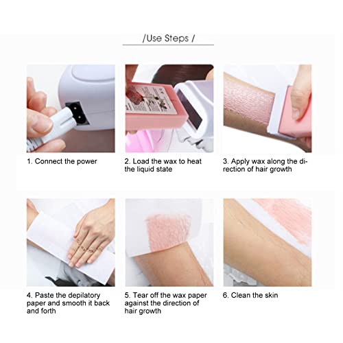 Double Depilatory Heater, Wax Warmer Machine, Portable Wax Warmer Machine for Leg Armpit with Heater Base