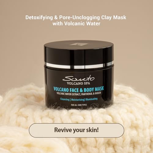 Volcano Clay Mask for Face & Body Detoxifies Pores 200ml