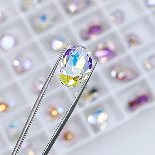 Big Nail Rhinestones Set 48PCS Multi-Shape & Color Nail Art Gems - 4 Shapes & 5 Colors