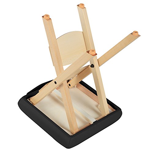Master Massage Lightweight Folding Wooden Massage Stool - Black