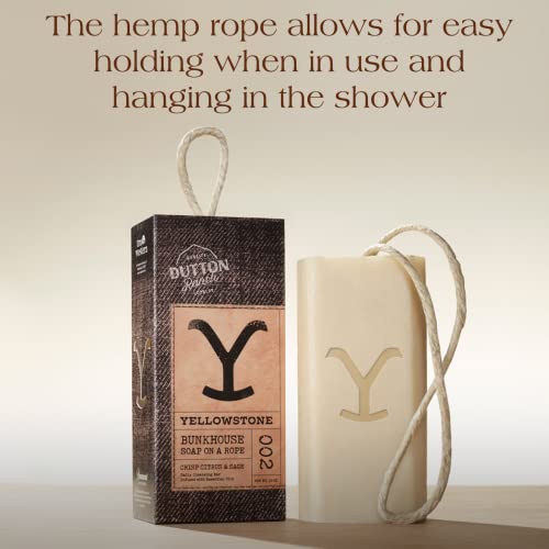 Men's Artisanal Bar Soap with Citrus & Sage - Yellowstone Bunkhouse 10 oz Pack of 2