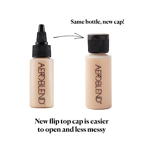 AEROBLEND Airbrush Foundation Makeup: Professional, Water-Based, Buildable, Long-wearing, For all skin types, 1 oz (N60)